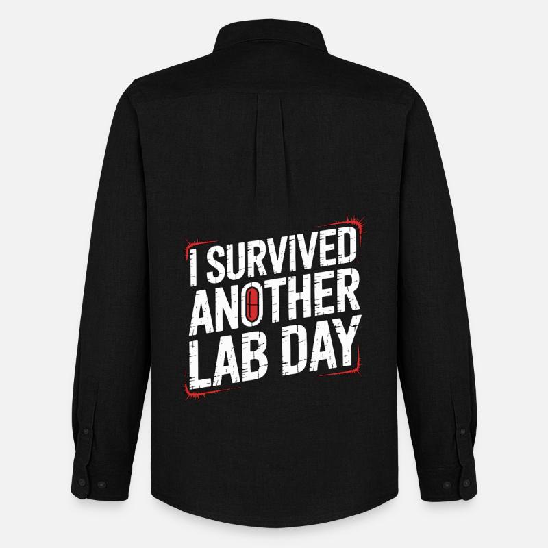 Pharmacist Student I Survived Another Medicine - Männer Oxford Hemd von Stanley/Stella - Schwarz