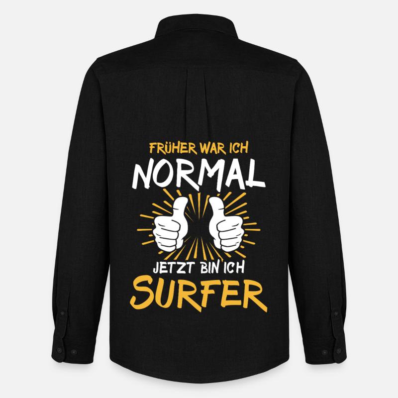 Surfer Spruch - Männer Oxford Hemd von Stanley/Stella - Schwarz