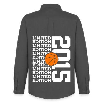 ÉDITION LIMITÉE 2015 BASKETBALL 11E ANNIVERSAIRE - Chemise Oxford homme Stanley/Stella - charbon - Dos - AI Model Male 185 dark (185cm)