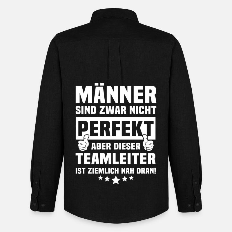 Teamleiter - Männer Oxford Hemd von Stanley/Stella - Schwarz