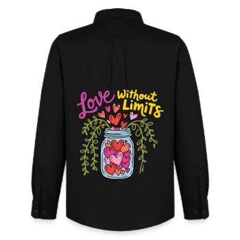 Love Without Limit T-Shirt - Chemise Oxford homme Stanley/Stella - noir - Dos - AI Model Male 185 dark (185cm)