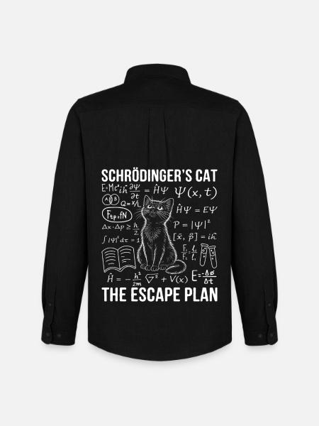 Schrödinger's Cat The Escape Plan - Men's Oxford Shirt by Stanley/Stella - black