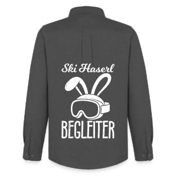 Après APRES-SKI BUNNY AIDANT DRÔLE - Chemise Oxford homme Stanley/Stella - charbon - Dos - AI Model Male 185 dark (185cm)