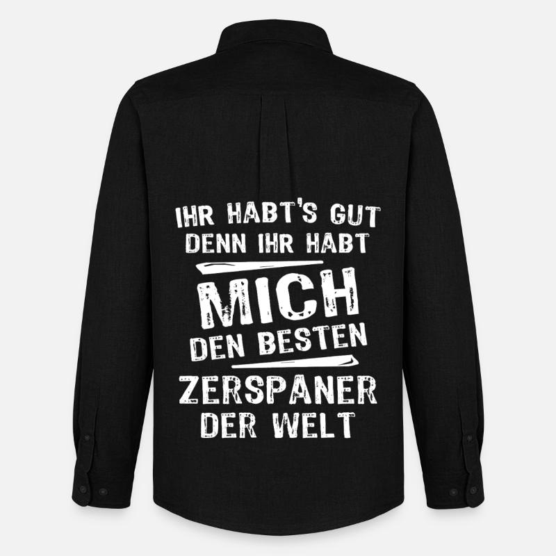 Zerspaner - Männer Oxford Hemd von Stanley/Stella - Schwarz