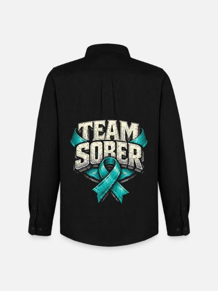 Detoxification Withdrawal Addicted Team Sober - Men's Oxford Shirt by Stanley/Stella - black