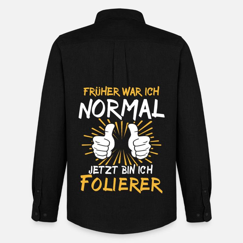 Folierer Spruch - Männer Oxford Hemd von Stanley/Stella - Schwarz