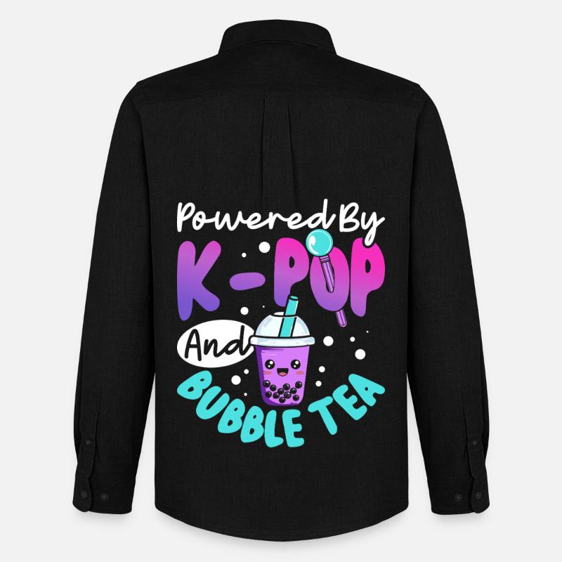 Alimentato da bubble tea K-pop - Stanley/Stella Camicia Oxford uomo - nero