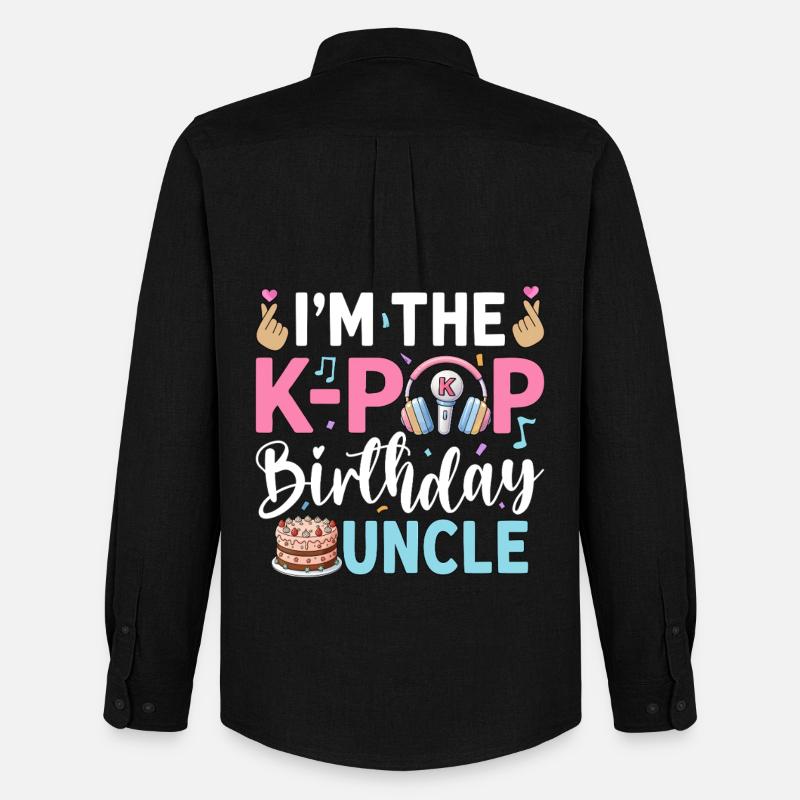 I'm The K-Pop Birthday Uncle - Männer Oxford Hemd von Stanley/Stella - Schwarz