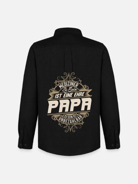 Mediziner Papa - Männer Oxford Hemd von Stanley/Stella - Schwarz