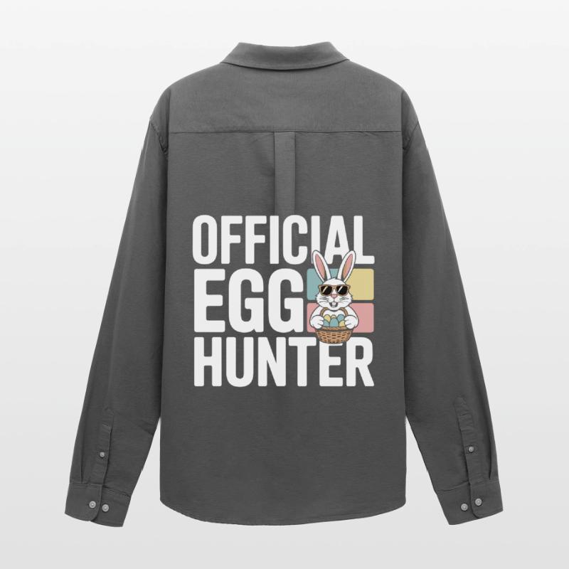 Official Egg Hunter Easter Bunny Easter Humor Men's Oxford Shirt by Stanley/Stella