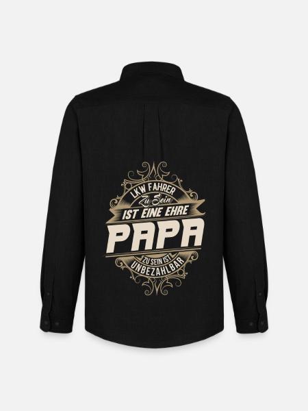 Lkw Fahrer Papa - Männer Oxford Hemd von Stanley/Stella - Schwarz