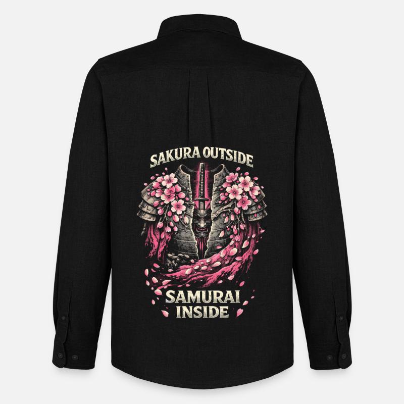 Kirschblüten Sakura Kirschblüte - Männer Oxford Hemd von Stanley/Stella - Schwarz