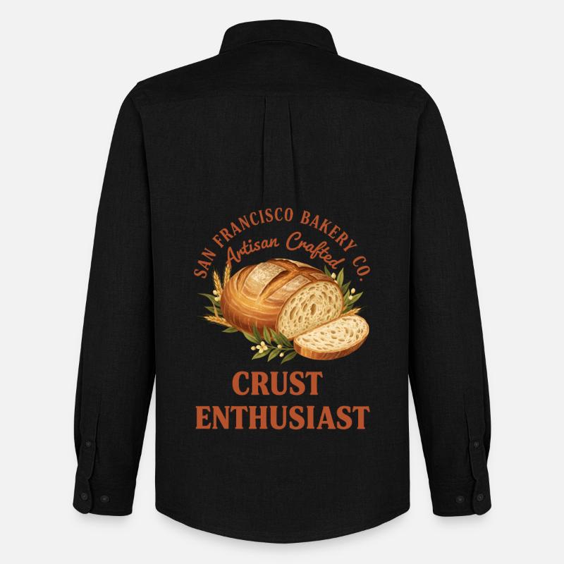 Sourdough Bread Baking Sourdough Starter Crust - Männer Oxford Hemd von Stanley/Stella - Schwarz