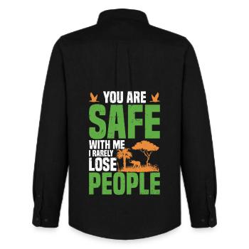  Repo Agent Car Recovery Repossession Vehicle - Men's Oxford Shirt by Stanley/Stella - black - Back - AI Model Male 185 dark (185cm)