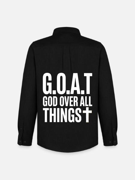 G.O.A.T God Over All Things Cross - Men's Oxford Shirt by Stanley/Stella - black