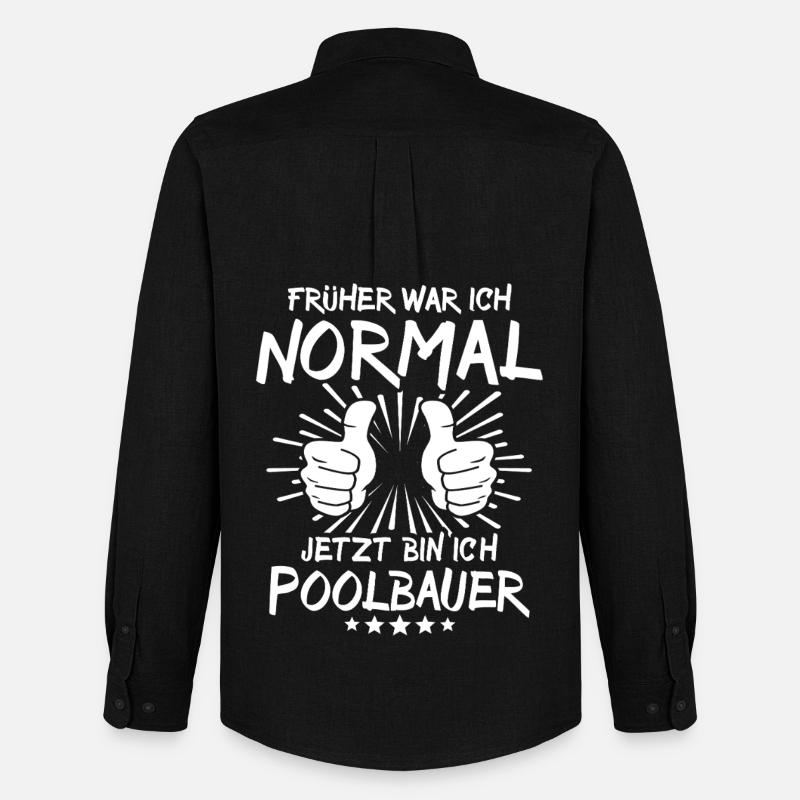 Poolbauer - Männer Oxford Hemd von Stanley/Stella - Schwarz