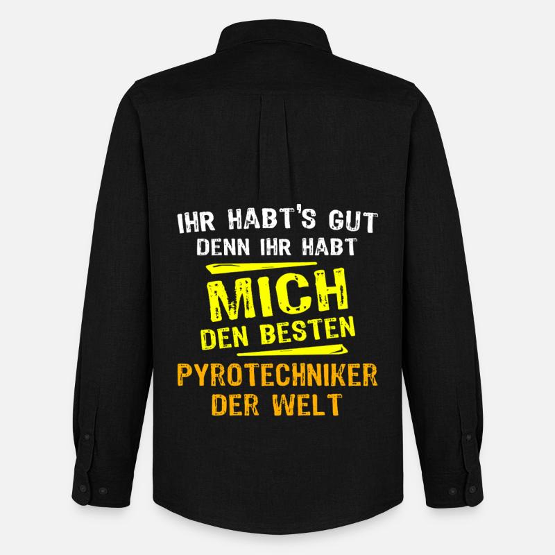 Pyrotechniker Geschenk - Männer Oxford Hemd von Stanley/Stella - Schwarz