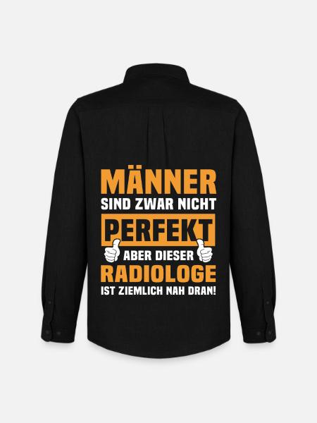 Lustige Radiologe Sprüche - Männer Oxford Hemd von Stanley/Stella - Schwarz