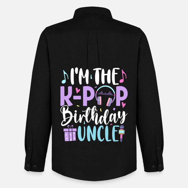 I'm The K Pop Birthday Uncle - Männer Oxford Hemd von Stanley/Stella - Schwarz