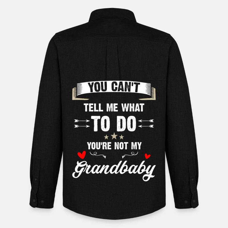 Grandbaby Sass Slogan Tee - Männer Oxford Hemd von Stanley/Stella - Schwarz