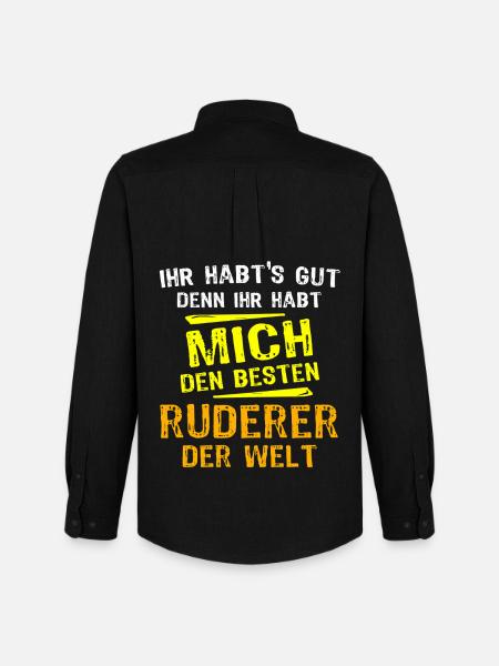 Ruderer Geschenk - Männer Oxford Hemd von Stanley/Stella - Schwarz