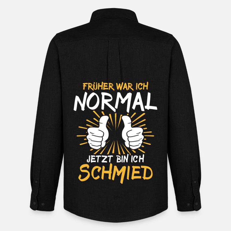 Schmied Spruch - Männer Oxford Hemd von Stanley/Stella - Schwarz