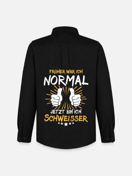 Schweisser Spruch - Männer Oxford Hemd von Stanley/Stella - Schwarz