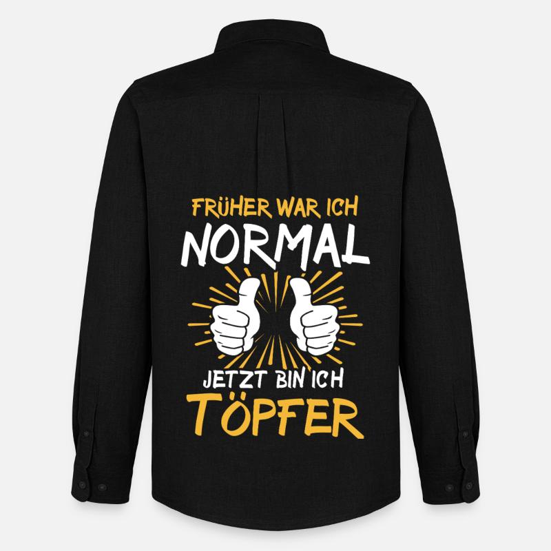 Töpfer Spruch - Männer Oxford Hemd von Stanley/Stella - Schwarz