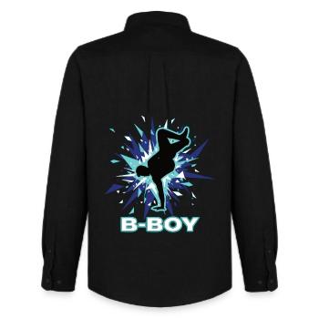 Breakdance B-Boy Street Dance Hip Hop - Men's Oxford Shirt by Stanley/Stella - black - Back - AI Model Male 185 dark (185cm)