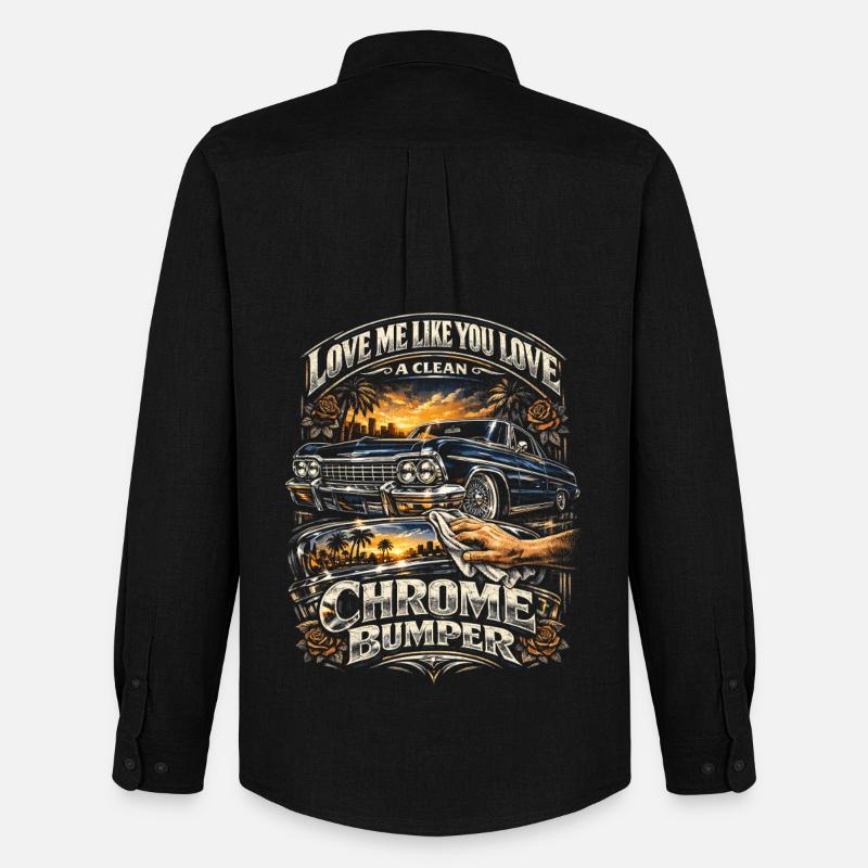 Lowrider Auto - Männer Oxford Hemd von Stanley/Stella - Schwarz