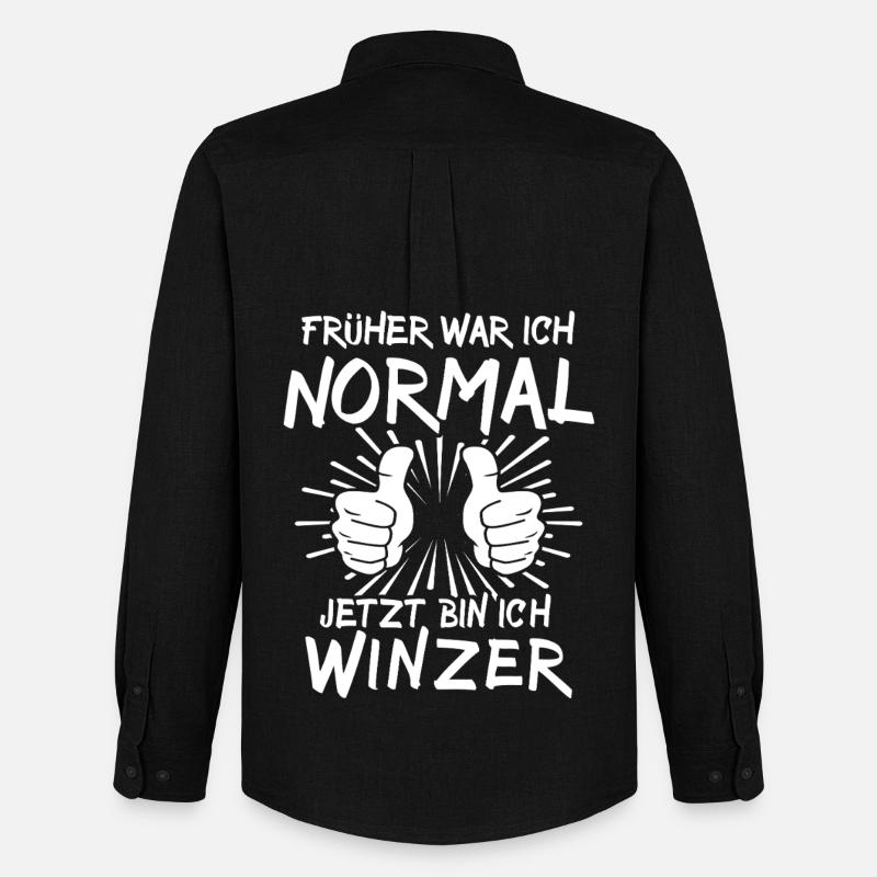 Winzer - Männer Oxford Hemd von Stanley/Stella - Schwarz