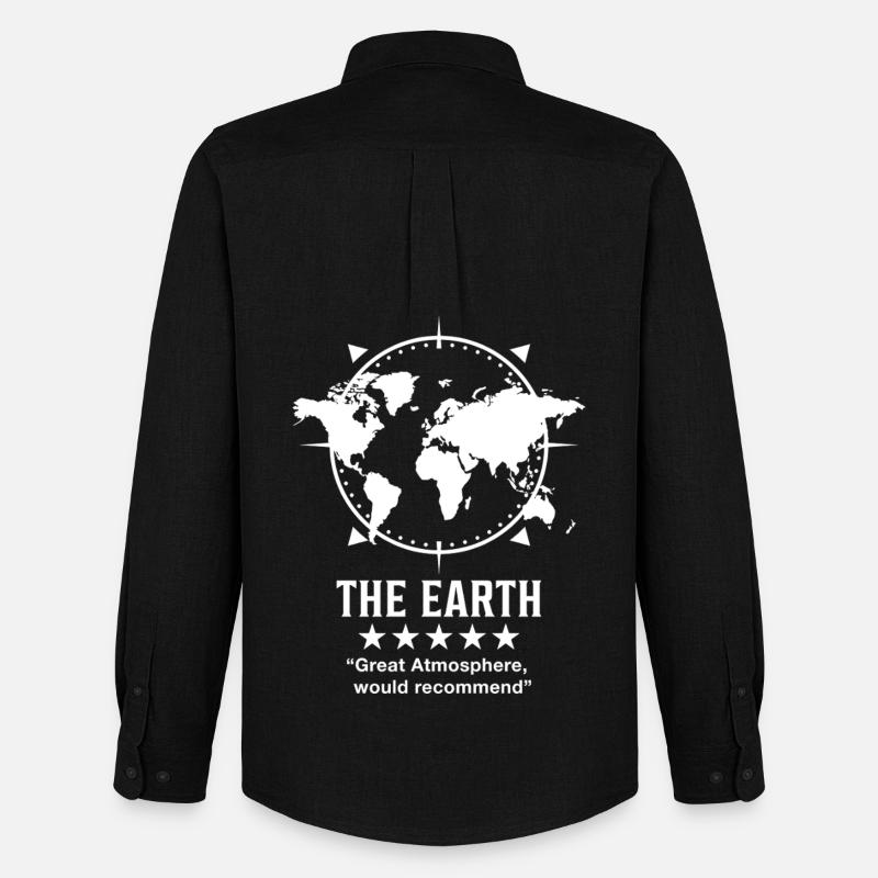 The_Earth_Great_Atmosphere_V2 - Männer Oxford Hemd von Stanley/Stella - Schwarz