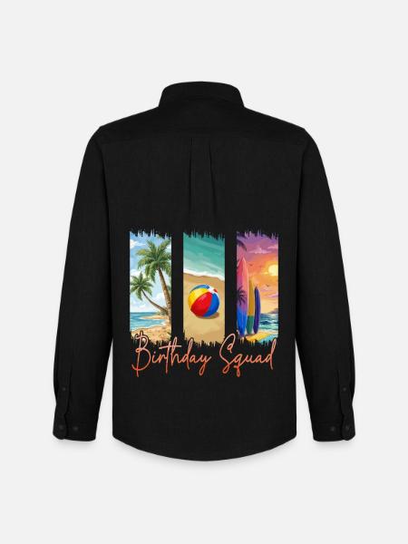 Croisière d’été sur la plage Birthday Squad - Chemise Oxford homme Stanley/Stella - noir