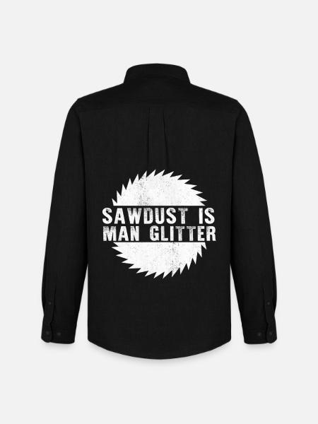 Sawdust Man Glitzerhemd - Männer Oxford Hemd von Stanley/Stella - Schwarz