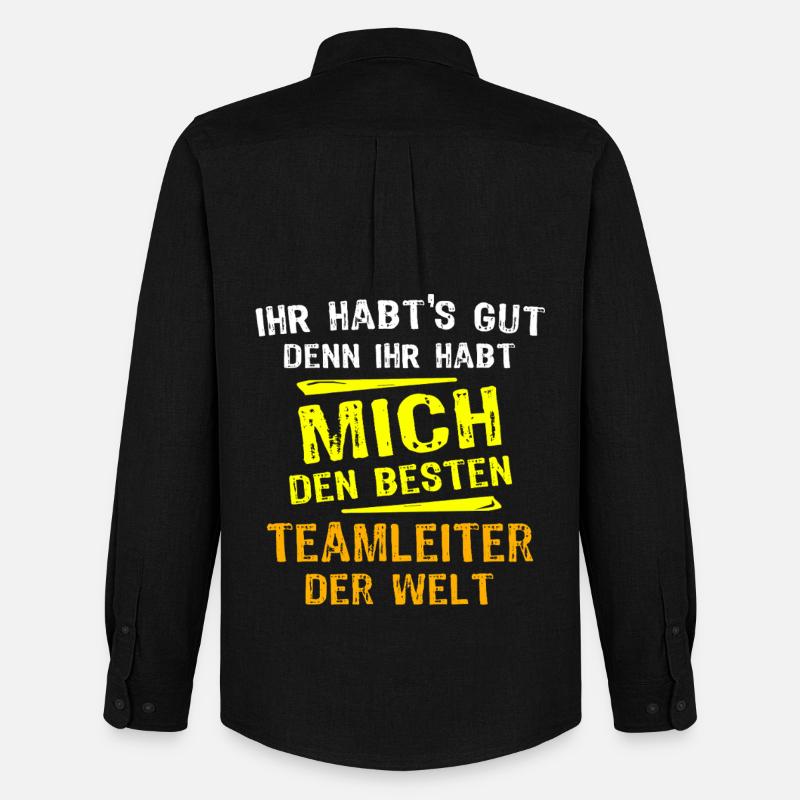 Teamleiter Geschenk - Männer Oxford Hemd von Stanley/Stella - Schwarz