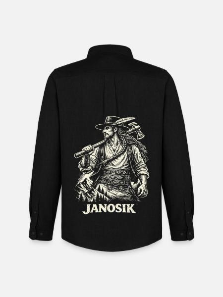 Janosik polsk højlandslegende - Oxfordskjorte herre Stanley/Stella - sort