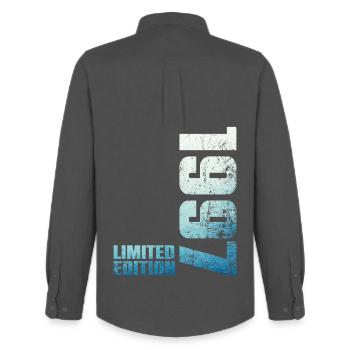 29ème Anniversaire Homme Femme 29 ans 1997 Cadeau - Chemise Oxford homme Stanley/Stella - charbon - Dos - AI Model Male 185 dark (185cm)