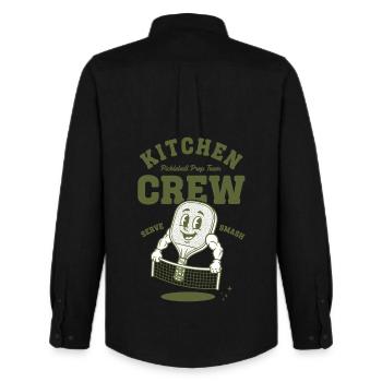 Pickleball Kitchen Crew lustige Spielerliebe - Männer Oxford Hemd von Stanley/Stella - Schwarz - Hinten - AI Model Male 185 dark (185cm)