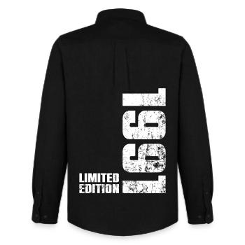 Cadeau d'anniversaire 35 ans 1991 Homme Femme - Chemise Oxford homme Stanley/Stella - noir - Dos - AI Model Male 185 dark (185cm)