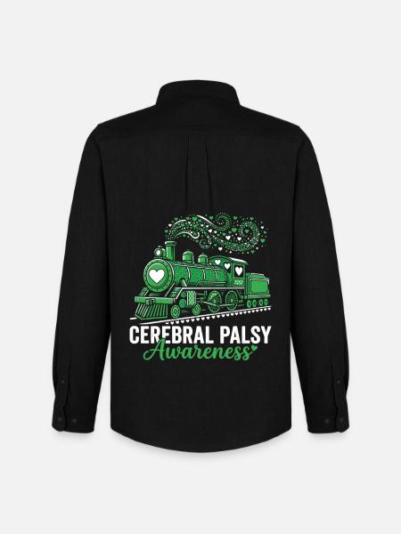 Cerebral Palsy Awareness Train - Men's Oxford Shirt by Stanley/Stella - black