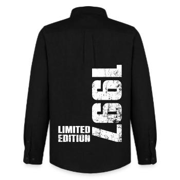 Cadeau d'anniversaire 29 ans 1997 Homme Femme - Chemise Oxford homme Stanley/Stella - noir - Dos - AI Model Male 185 dark (185cm)