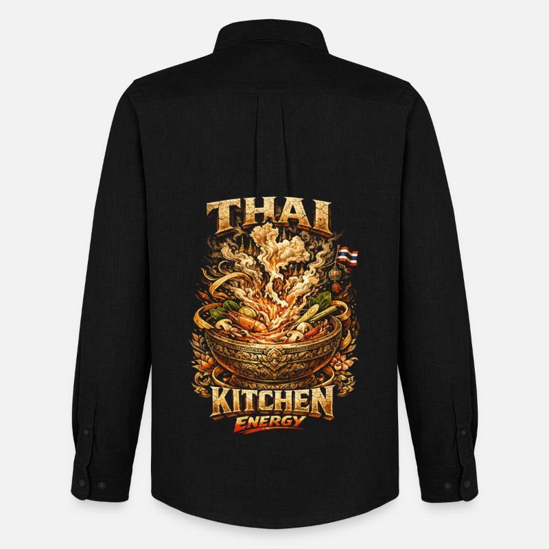 Thailand Thai Pride Thai Kitchen Energy - Männer Oxford Hemd von Stanley/Stella - Schwarz