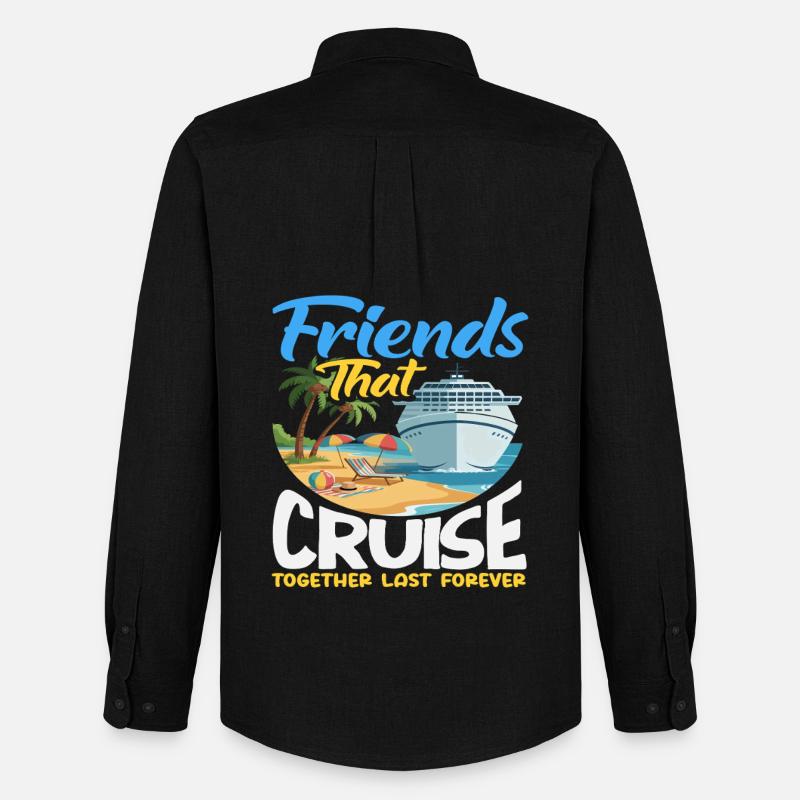 Freunde Kreuzfahrt Gemeinsam Urlaub Reise - Männer Oxford Hemd von Stanley/Stella - Schwarz