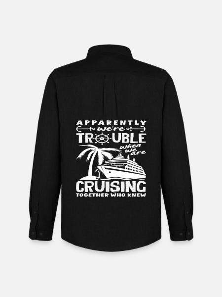 Trouble Cruising Together Funny Group - Men's Oxford Shirt by Stanley/Stella - black