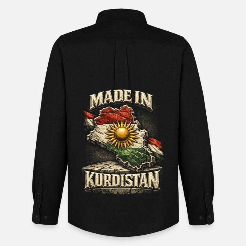Kurdistan Kurde Kurden - Männer Oxford Hemd von Stanley/Stella - Schwarz