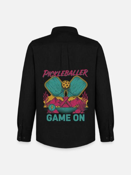 Pickleball Pickleballer Game On funny player - Men's Oxford Shirt by Stanley/Stella - black