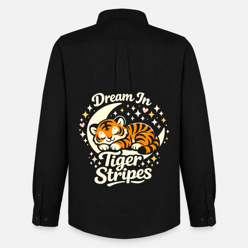 Traumtiger - Männer Oxford Hemd von Stanley/Stella - Schwarz