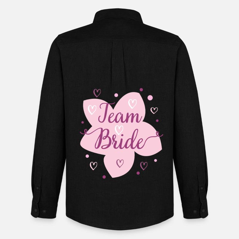 Hochzeit Team Bride Blüten Design - Männer Oxford Hemd von Stanley/Stella - Schwarz