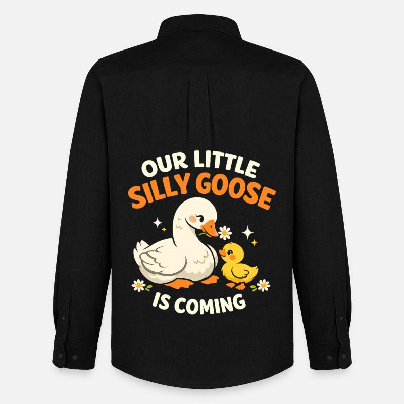 Silly Goose Baby - Männer Oxford Hemd von Stanley/Stella - Schwarz