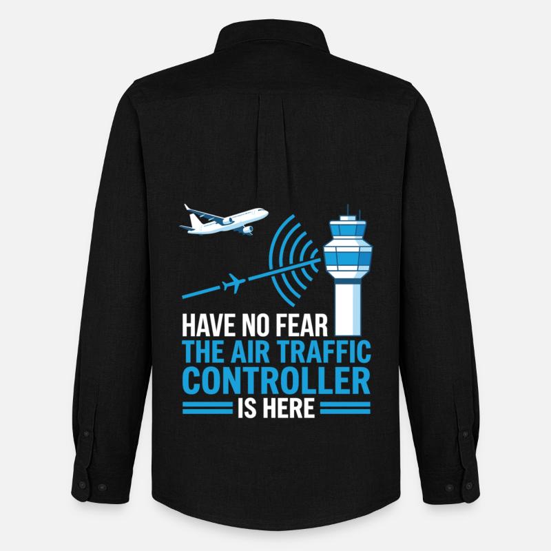 Air Traffic Controller Fluglotse Geschenk - Männer Oxford Hemd von Stanley/Stella - Schwarz